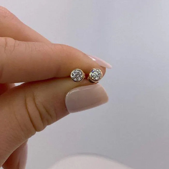 Customer photo from Jeffery C.: AVA-MARIE Bezel Set Studs